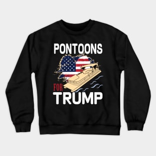 pontoons boat owners support Trump 2020 Crewneck Sweatshirt